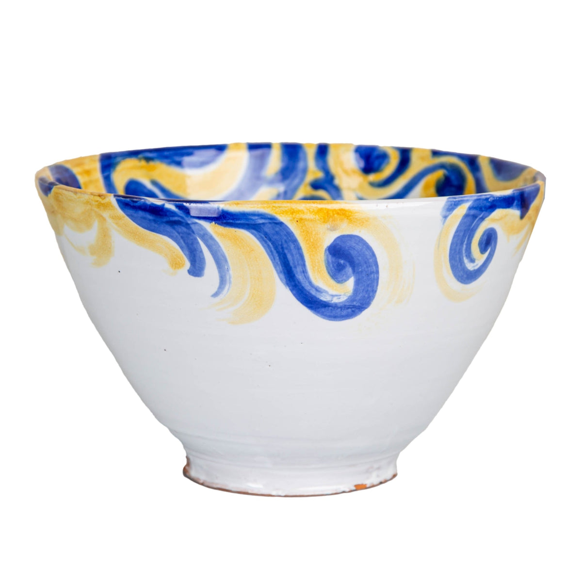 Portrait Bowl, Large, Blue/ Yellow Face