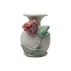 Small White Vase with Pink Rose