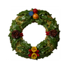 Holly Wreath: Pinecones & Bells