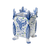 Garden Party Cachepot with Blue Phoenix