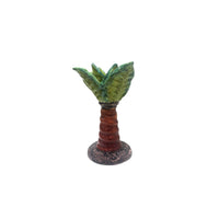 Small Palm Tree Candlestick, Dark Brown and Green