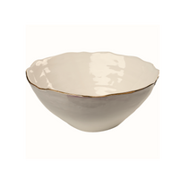 Gold Rim Serving Bowl with Crown