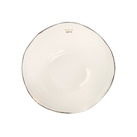 Gold Rim Serving Bowl with Crown