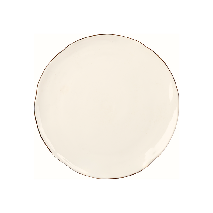 Gold Rim Salad Plate with Crown, Set of 4