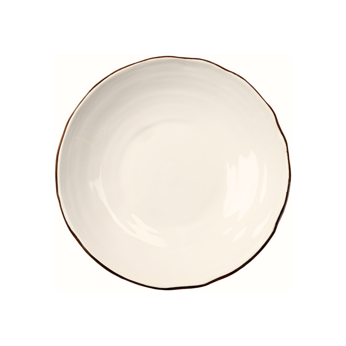Gold Rim Soup Bowl with Crown, Set of 4