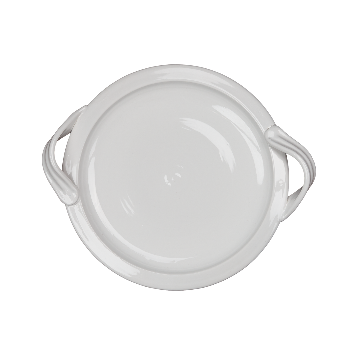 Small Round Platter, White