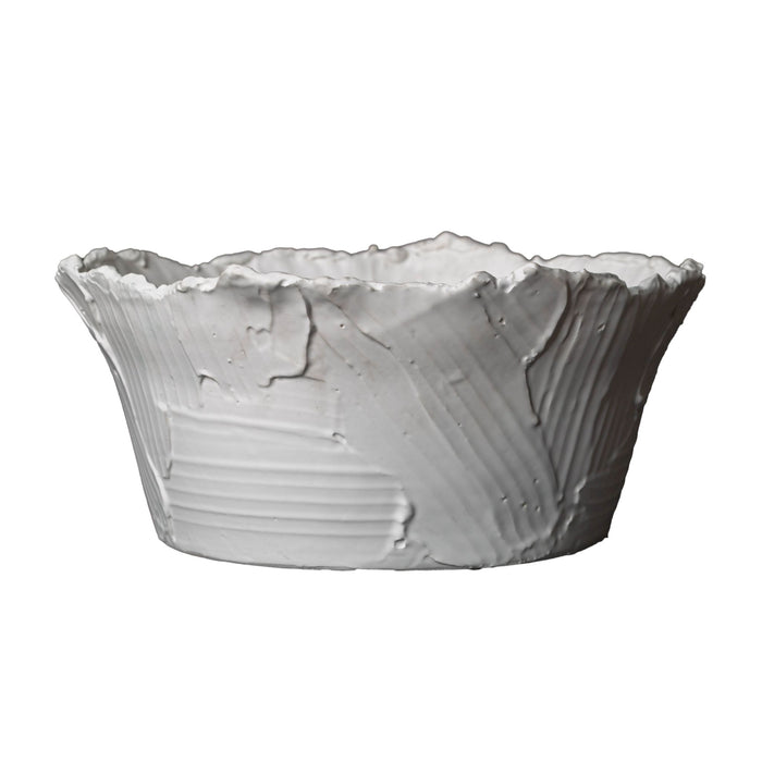 Textured  Bowl, Matte White