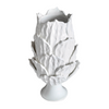 Foliage Footed Vase, White