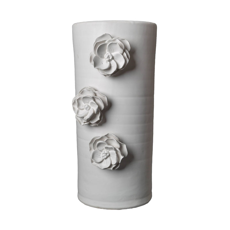 Catalina Daisy Vase, Matte White