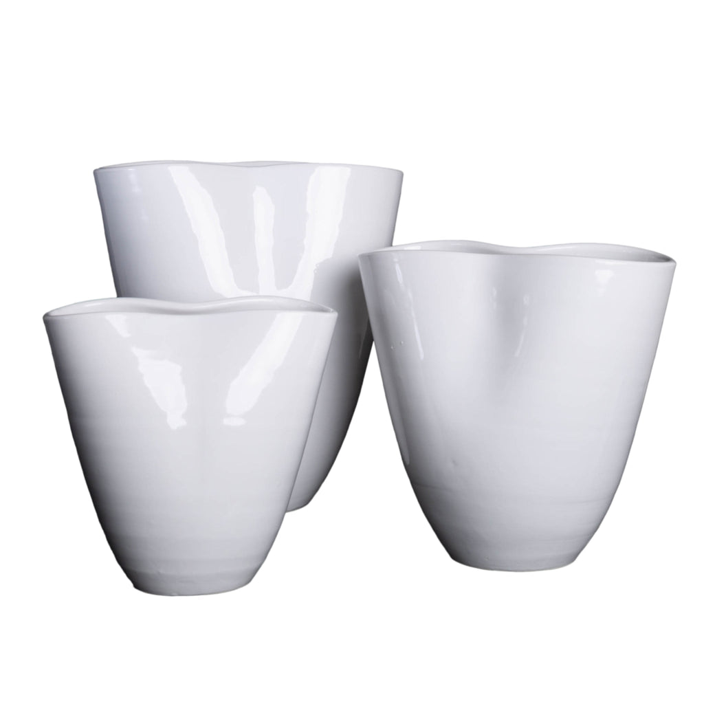 Pinch Vase Small, White