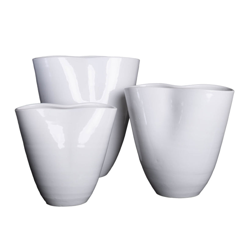 Pinch Vase Large, White