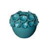 Cachepot with Petals, Turquoise