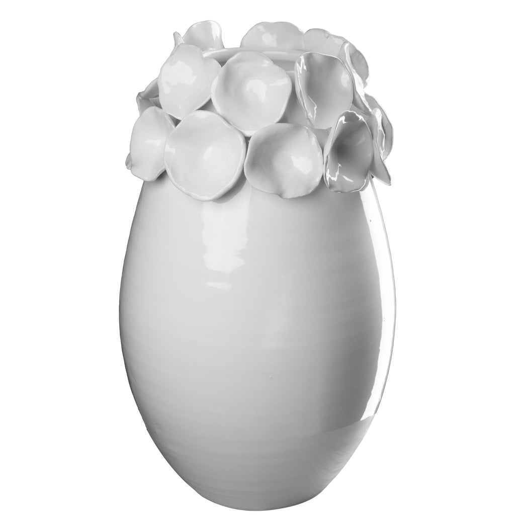 Vase with Petals, White