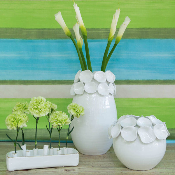 Vase with Petals, White