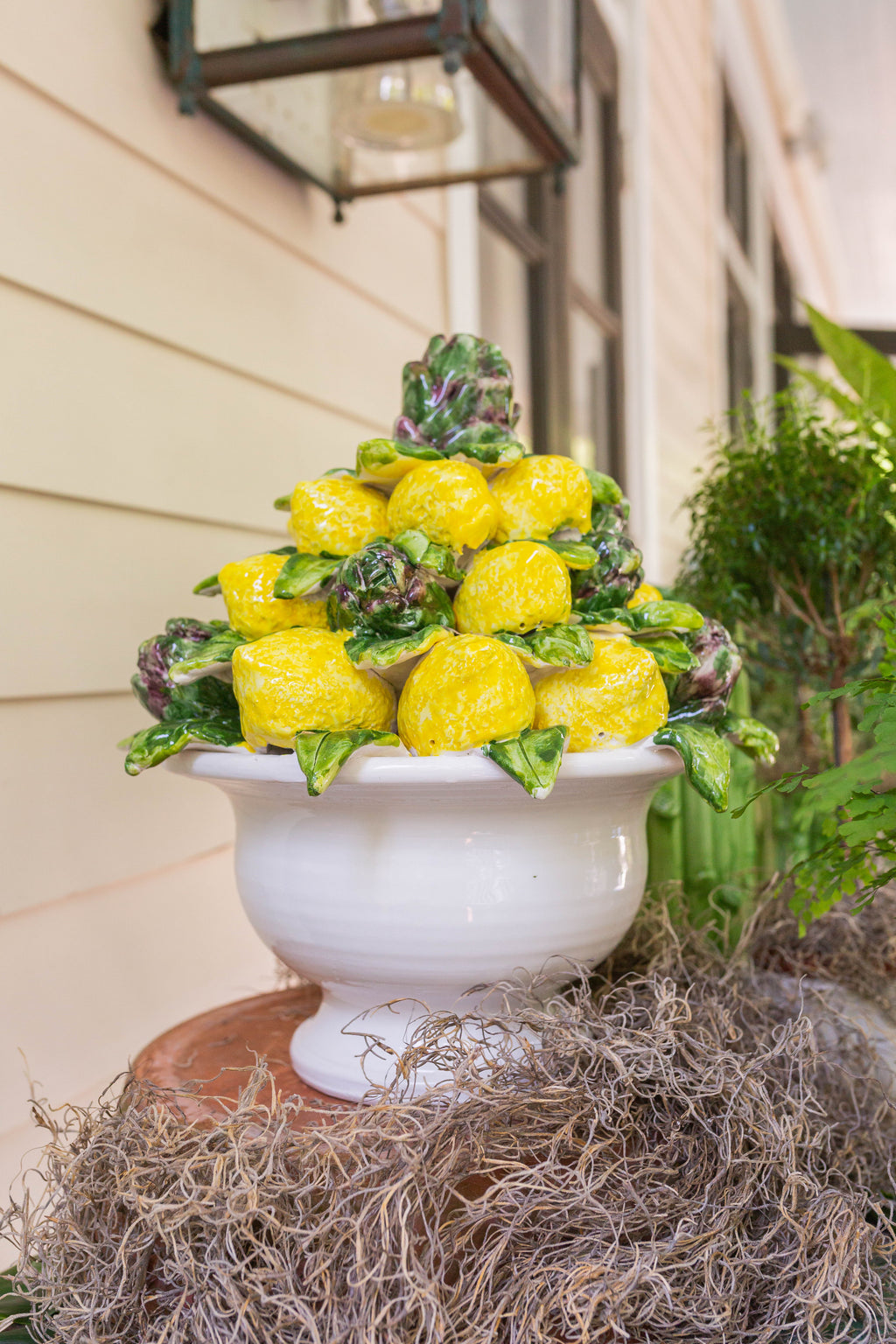 Lemon & Artichoke Topiary, Painted