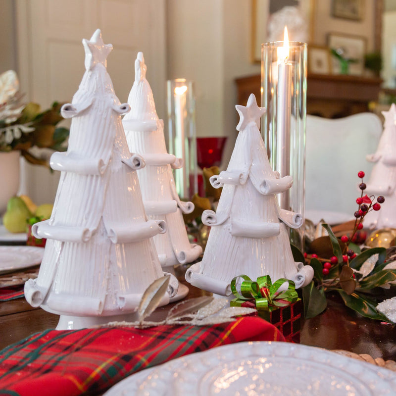 White Christmas Tree with Curled Branches, Large