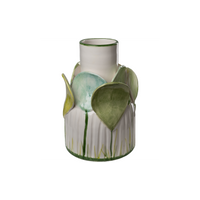 Vase with Petals, Pastel Green
