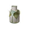 Vase with petals, pastel green