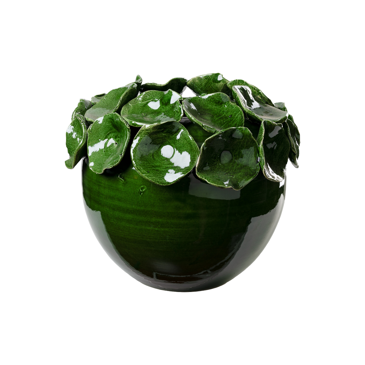 Cachepot with Petals, Green