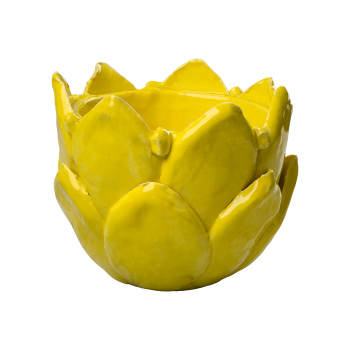 Yellow Artichoke Cachepot