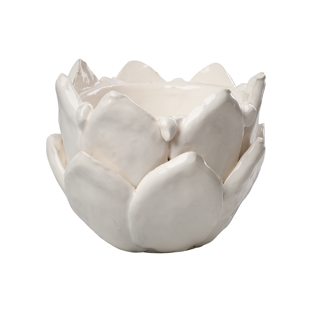 White Artichoke Cachepot