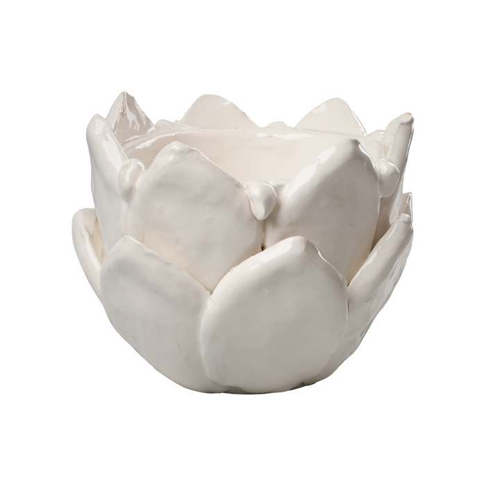 White Artichoke Cachepot