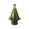 Green Christmas Tree with Gold Curl Accents