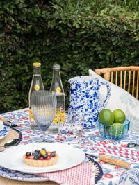 Taverna Speckled Pitcher, Cobalt/White