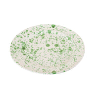 Taverna Speckled Dinner Plate, Green/White