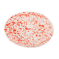 Taverna Speckled Dinner Plate, Red/White, Set of 4