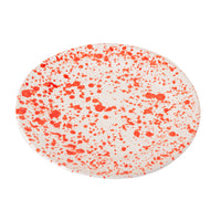 Taverna Speckled Dinner Plate, Red/White