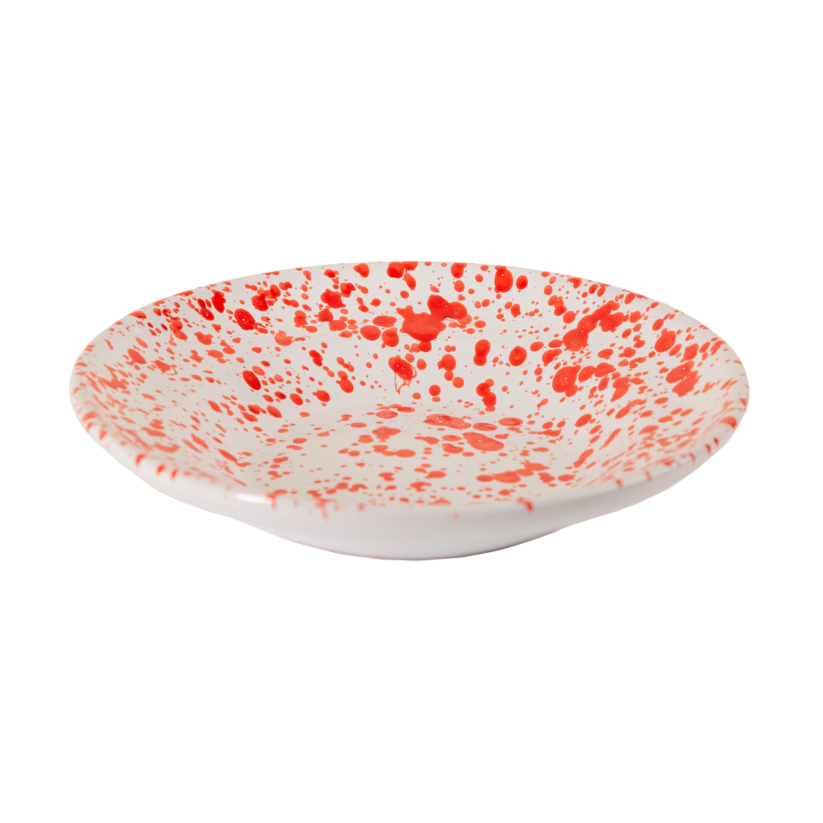 Taverna Speckled Soup Bowl, Red/White, Set of 4