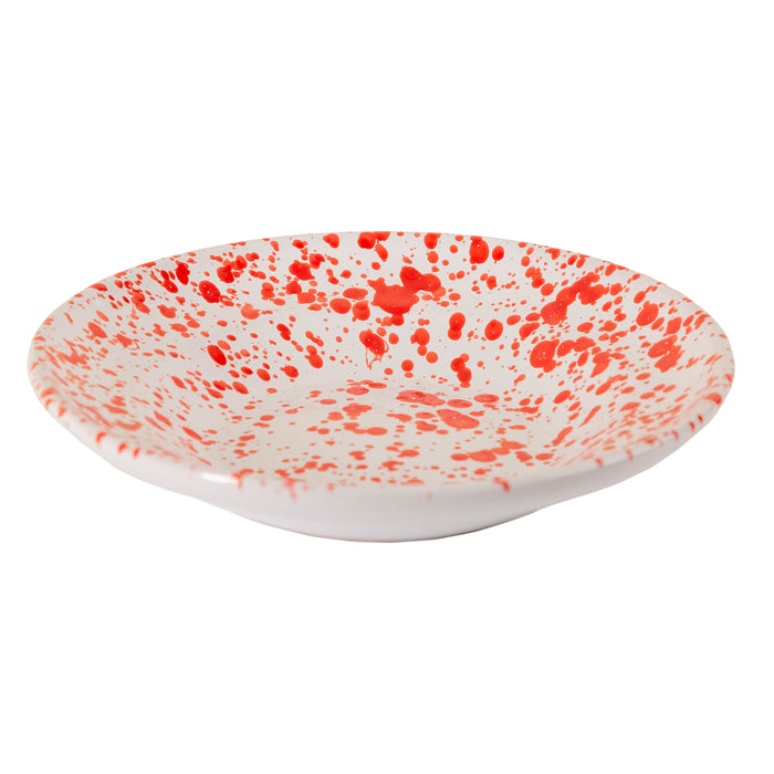 Taverna Speckled Soup Bowl, Red/White, Set of 4