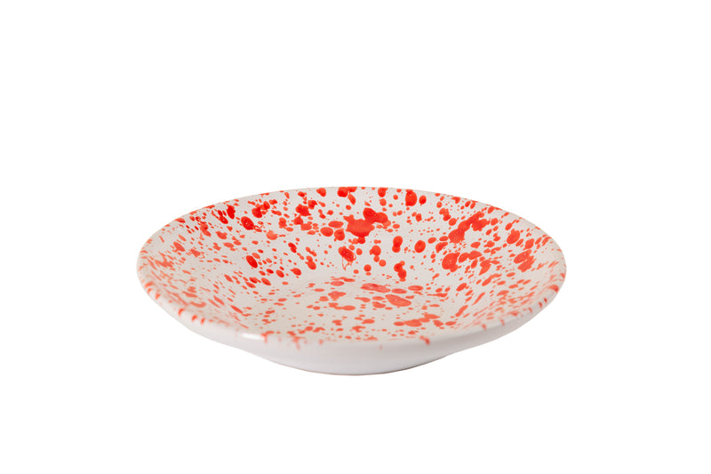 Taverna Speckled Soup Bowl, Red/White, Set of 4