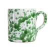 Taverna Speckled Mug, Green / White, Set of 4