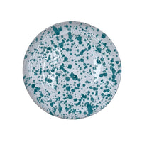 Taverna Speckled Dessert Plate, Turquoise/White, Set of 4