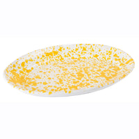 Taverna Speckled Oval Platter, Yellow/White