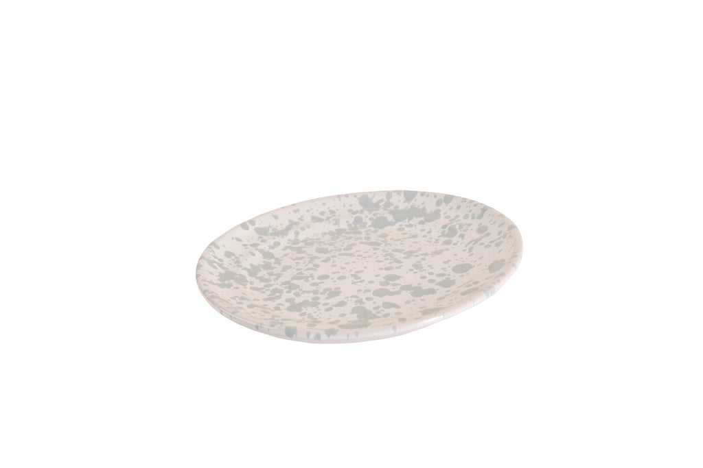 Taverna Speckled Dessert Plate, Gray/White, Set of 4