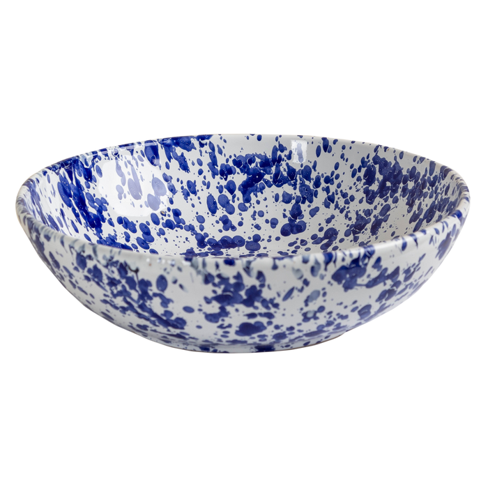 Taverna Speckled Serving Bowl, Cobalt/White