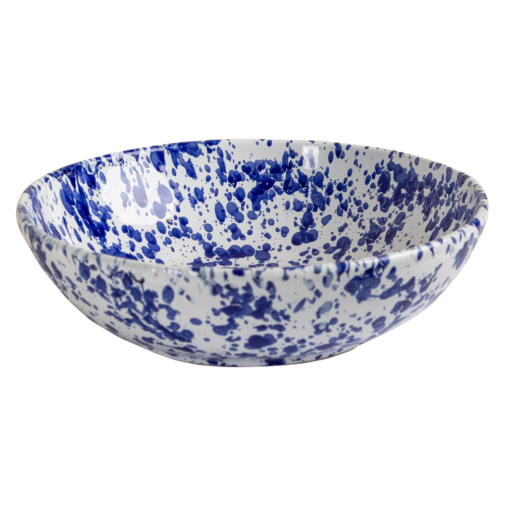 Taverna Speckled Serving Bowl, Cobalt/White