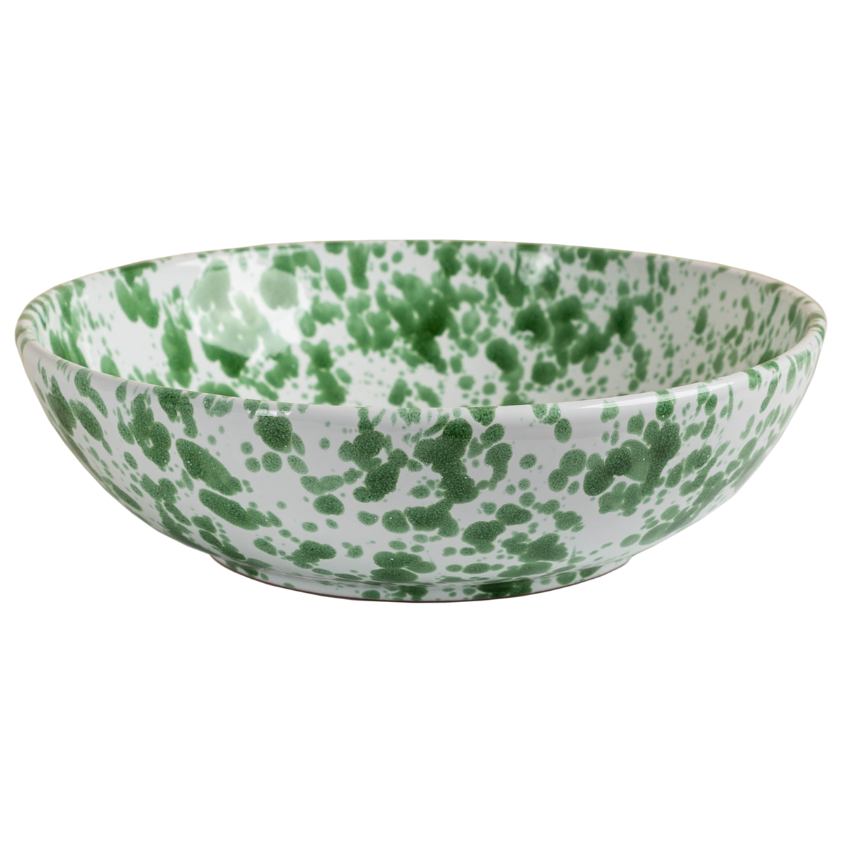 Taverna Speckled Serving Bowl, Green/White