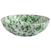 Taverna Speckled Serving Bowl, Green/White