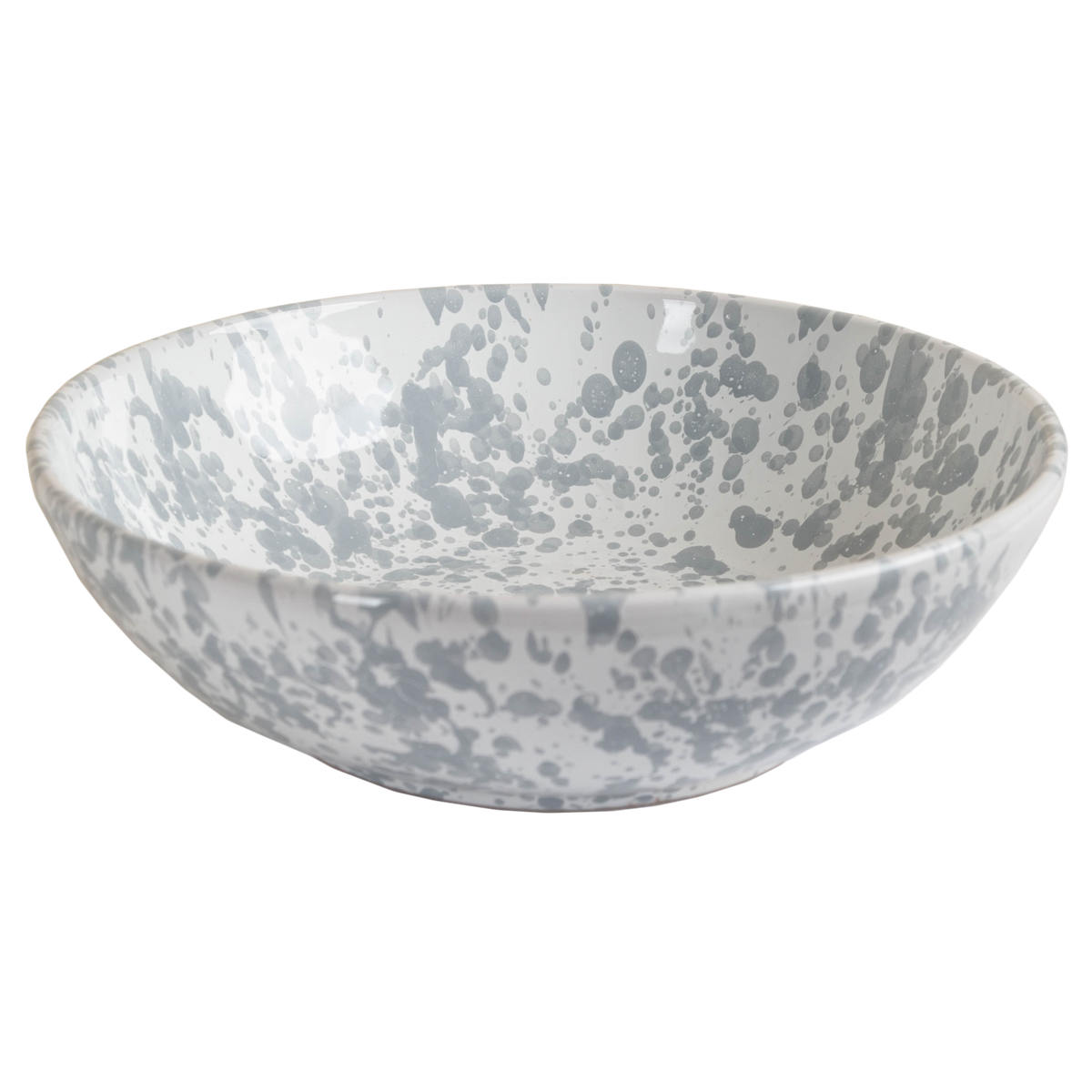 Taverna Speckled Serving Bowl, Gray/White