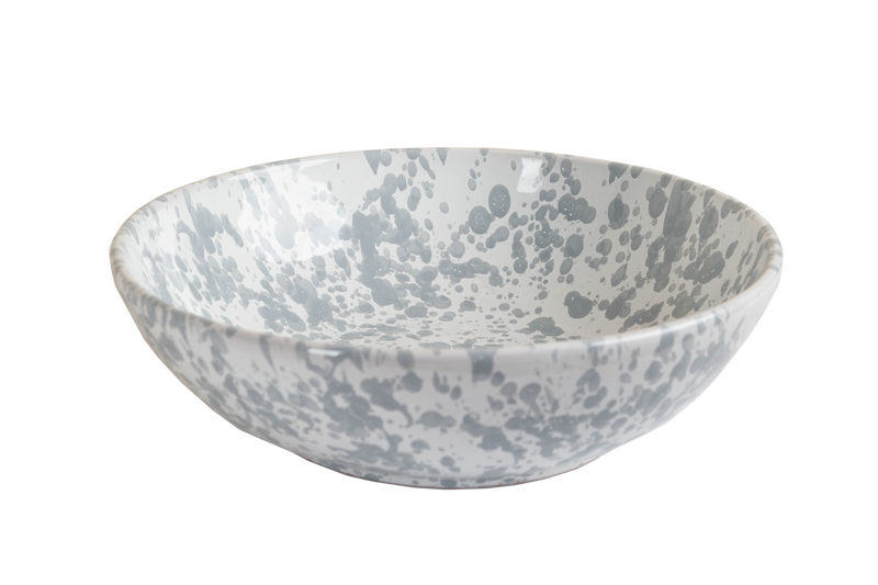 Taverna Speckled Serving Bowl, Gray/White