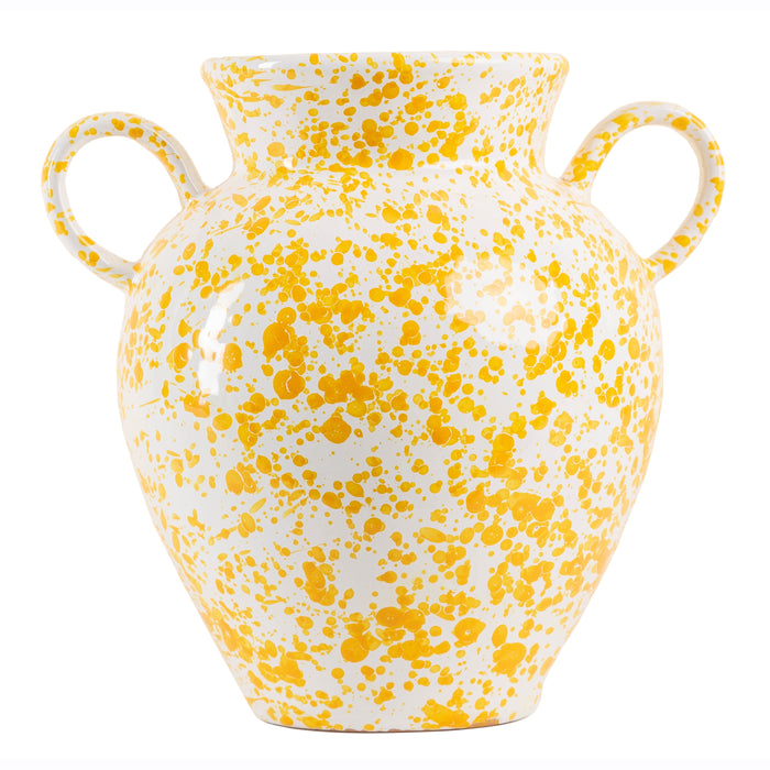 Taverna Speckled Two Handled Jug, Yellow/White