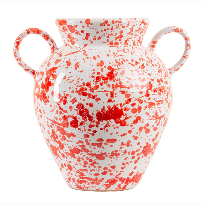 Taverna Speckled Two Handled Jug, Red/White