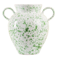 Taverna Speckled Two Handled Jug, Green/White