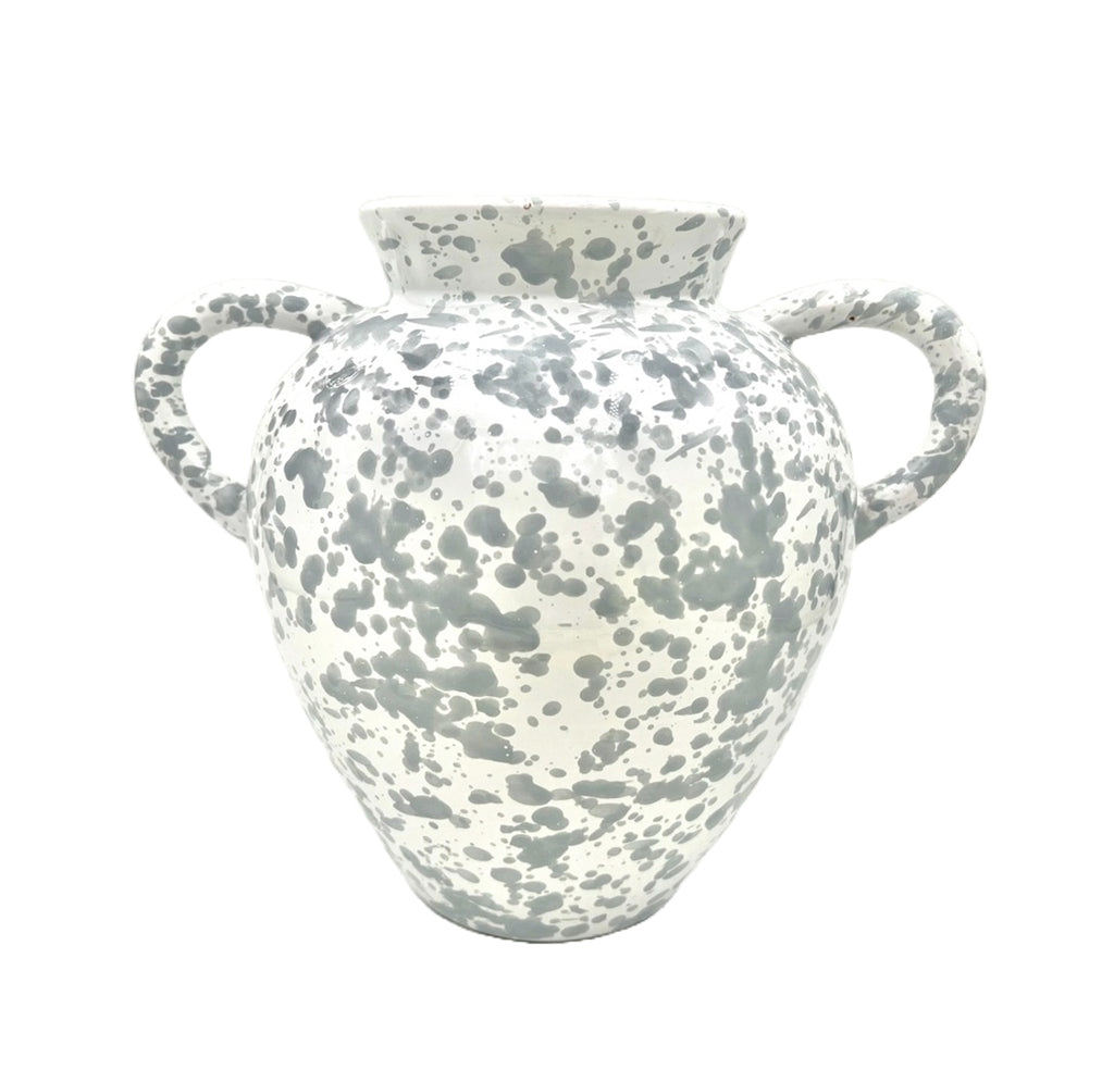 Taverna Speckled Two Handled Jug, Gray/White