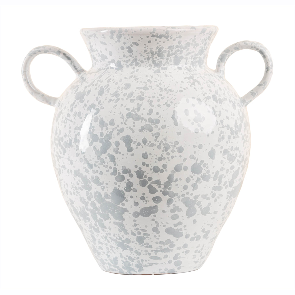 Taverna Speckled Two Handled Jug, Gray/White