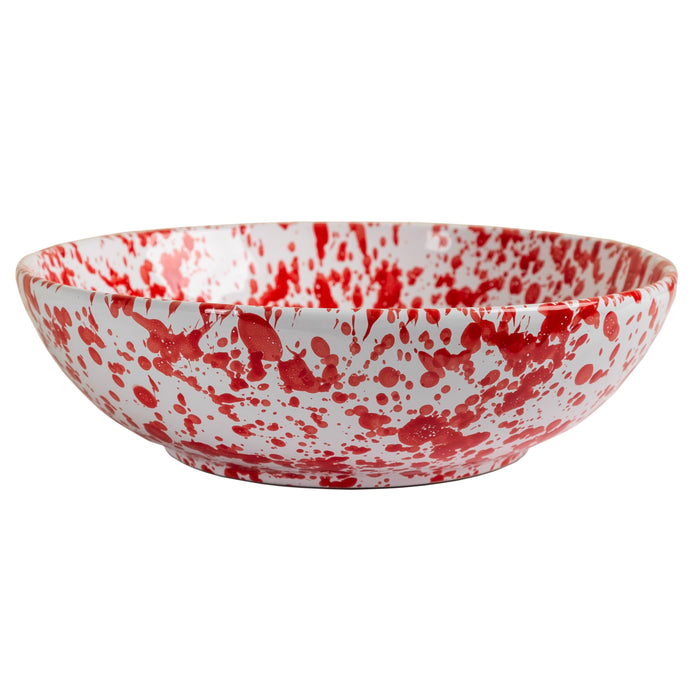 Taverna Speckled Serving Bowl, Red/White